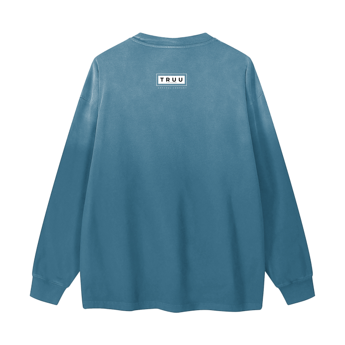 Gradient Vintage Washed Long Sleeve Tee - 270 GSM ODMPOD